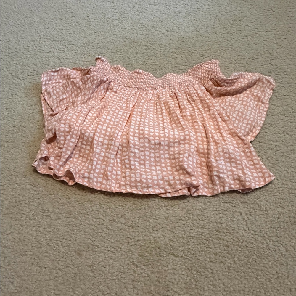 Pink Off-Shoulder Blouse